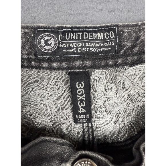 G-UNIT Jeans Men's 36x34 Heavyweight Denim Baggy Wide Leg Y2K - Picture 2 of 10